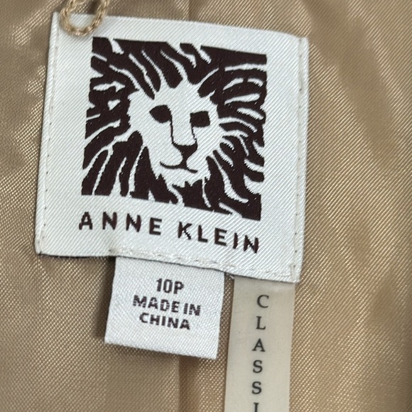Ann Klein tan camel pantsuit size 10p career  work - Picture 13 of 13